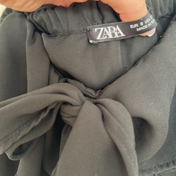 Zara Airy Black Polyester Blouse - Size S, Effortless Style - Picture 3 of 4